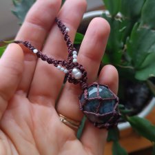 Naszyjnik z agatem mszystym