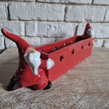 Ceramiczny świąteczny świecznik