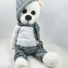 GRZEŚ - szydełkowy miś, personalizacja