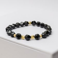 Unikatowa Bransoletka Damska Agat z dodatkami srebra pozłacanego 925