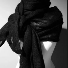 moherowy duzy cienki szal handmade