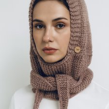 Balaclava kominiarka kaptur z szalikiem zamiast czapki