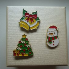 ŚWIĄTECZNE PRZYPINKI - KOMPLET 3 SZTUK