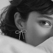 Kolczyki kokardki srebro