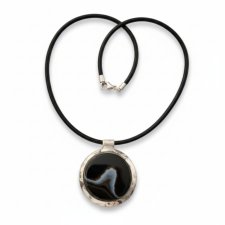 naszyjnik z witrażowym wisiorem NEGRI z agatem