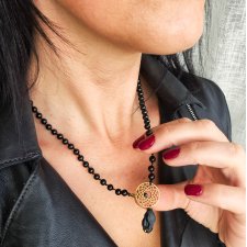 naszyjnik z czarnego turmalinu