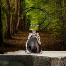 naszyjnik z witrażowym wisiorem ETNA