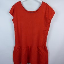 Atmosphere swetrowa sukienka mini z falbaną / 44-46