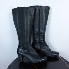 Clarks skórzane kozaki skóra naturalna 6 / 39 25,5 cm