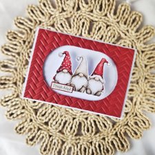 Kartka bożonarodzeniowa z gnomami na dystansie 2