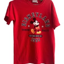 Vintage Disney Mickey Mouse T-shirt Unisex czerwony