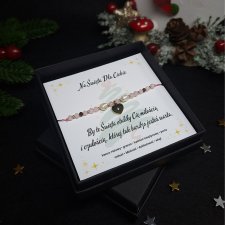 Bransoletka z Kamieni Naturalnych "Świąteczna Czułość" - kwarc różowy, perła, granat, kamień księżycowy