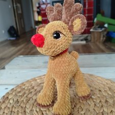 Świąteczny Renifer maskotka handmade