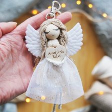 Prezent na Dzień Babci - Anioł Stróż Babci | Breloczek aniołek
