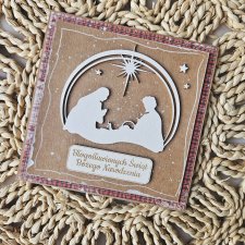 Kartka bożonarodzeniowa ze święta rodziną