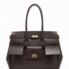 Luksusowa torebka skórzana - LS03 brązowa