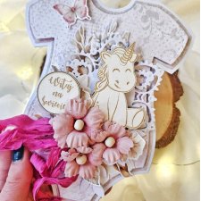 Kartka w kształcie dziecięcego body bodziak 3