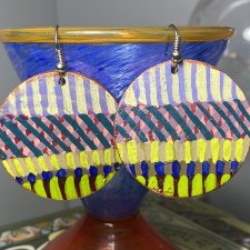 Kolczyki etno-graficzne