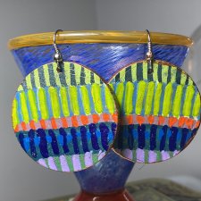 Kolczyki etno-graficzne