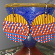 Kolczyki etno-graficzne