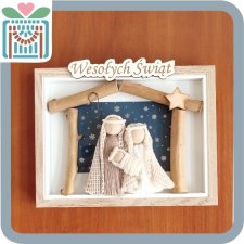 SZOPKA świąteczna w ramce na święta prezent upominek dekoracja Święta Bożenarodzenie