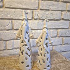 Dwa świeczniki Mikołaje