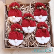 CZERWONE MIKOŁAJE ozdoby świąteczne na choinkę na święta prezent upominek dekoracje Święta Boże Narodzenie zestaw w pudełku