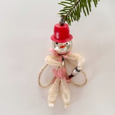 Ozdoba choinkowa z koralików, ręcznie wykonany