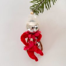 Ozdoba choinkowa z koralików, ręcznie wykonany