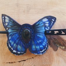 spinka do włosów - blue monarch