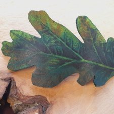 spinka do włosów -liść dębu