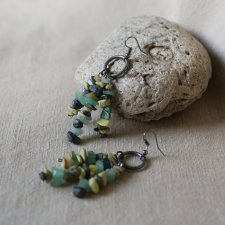 Długie optymistyczne kolczyki z awenturynem