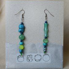 Asymetryczne księżycowe kolczyki