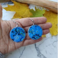 Kolczyki - Błękitne Kwiaty