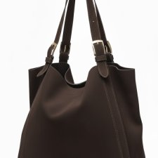 Ponadczasowa shopper bag - LS08 brązowa
