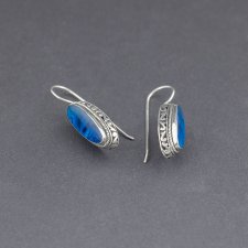 Srebrne kolczyki ze zdobieniem