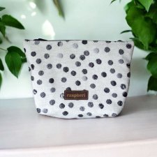 Duża kosmetyczka w grochy