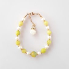 Bransoletka Limonka w Perłach