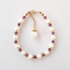 Bransoletka Śliwka w Perłach