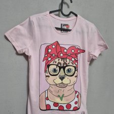 T-shirt - Vegan KOT - rozm. M (DAMSKA)