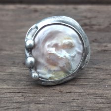 Perła - pierścionek regulowany