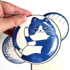 Zestaw podkładek z kotami – ilustracje vintage – 4 sztuki - na prezent