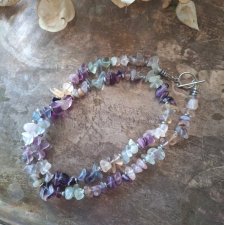 Naszyjnik fluoryt matowy