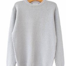 Sweter vintage bawełna jasnoszary Next