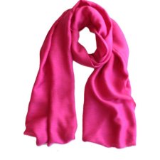 Szal vintage fuksja surowy materiał szalik chusta apaszka