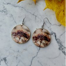 Jesienne Kolczyki - Kwiat hortensji