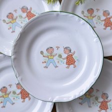 Talerz śniadaniowy z serii z Jackiem i Agatką, PRL