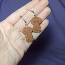 Kolczyki z gliny polimerowej pieski