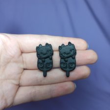 Kolczyki z gliny polimerowej kotki