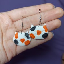 Kolczyki z gliny polimerowej kotki